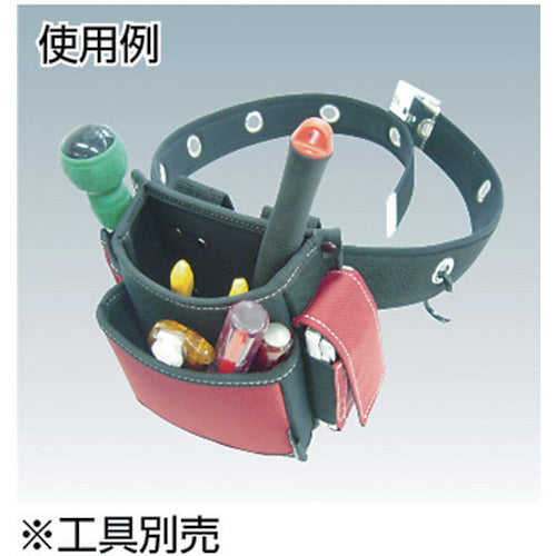 TRUSCO 3-Tier Waist Bag with Cell Phone Holder, Blue, TWP3-BL, 1 pc