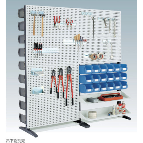 TRUSCO UPR type punching rack with shelves and containers, double-sided UPR-408N 1 unit