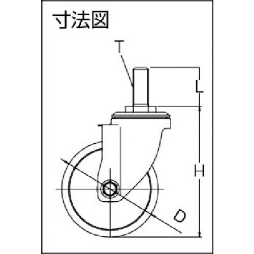 Wako Pallet Air Caster Screw-in Type (White Rubber Swivel Caster) AMT-125-NRB-W 1 pc