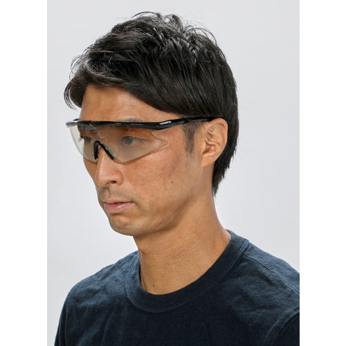 TRUSCO Single-lens safety glasses, black frame, silver lens, TSG-1856SV, 1 piece