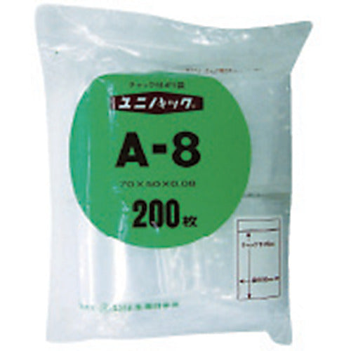 SEINICHI Ziplock Plastic Bags Unipack (Thick) J-8 Transparent Length 340 x Width 240 x Thickness 0.08mm 100 Pieces J-8 1 Bag