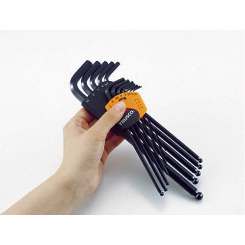 TRUSCO ボールポイント六角棒レンチセット ロングタイプ 12本組 TBRL-12S 1 S