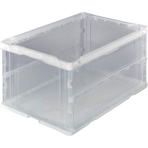 TRUSCO 오리콘 얇은 접이식 컨테이너 75L 투명 투명 TR-O75B-TM 1 개