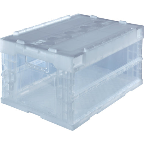 TRUSCO Oricon Alpha Folding Container 40L with Slide Lock Lid Transparent TR-SC40TM 1 pc