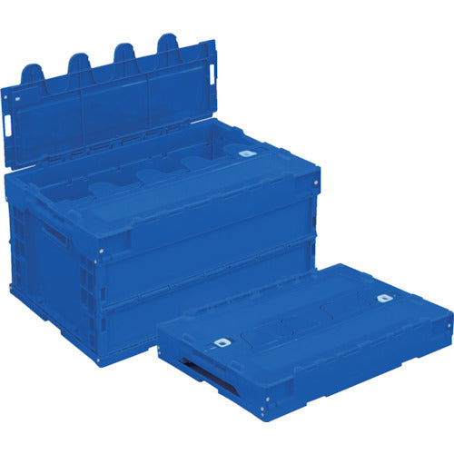 TRUSCO Oricon Alpha Folding Container 40L with Slide Lock Lid Dark Blue Dark Blue TR-SC40DB 1 pc