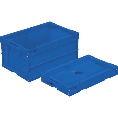 TRUSCO オリコン α折りたたみコンテナ 40L ダークブルー ダークブルー TR-S40DB 1 個