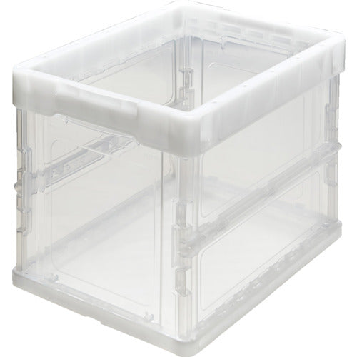 TRUSCO 오리콘 얇은 접이식 컨테이너 20L 투명 투명 TR-O20B-TM 1 개