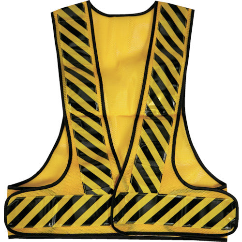 TRUSCO Mesh Safety Vest Tiger Pattern x Yellow with Reflective Material BKYV-Y 1 Piece