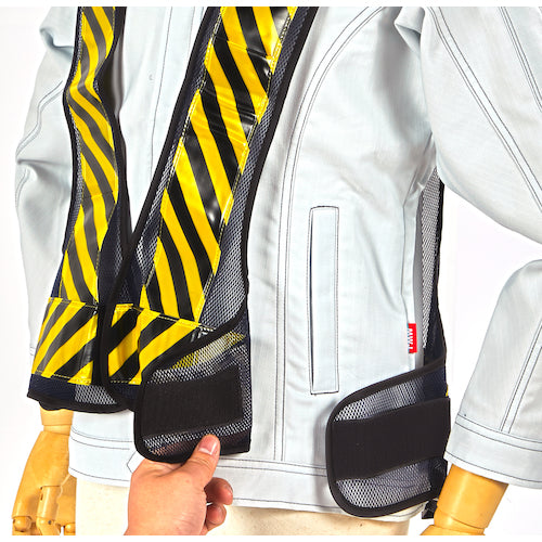 TRUSCO メッシュ安全ベスト トラ柄Xネイビー 反射材付き BKYV-NB 1 着