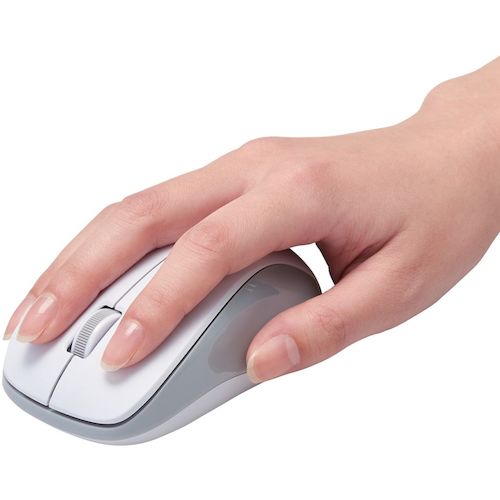 ELECOM Business Mouse Bluetooth IR Mouse M Size Antibacterial RoHS Compliant White M-K6BRKWH/RS 1 pc