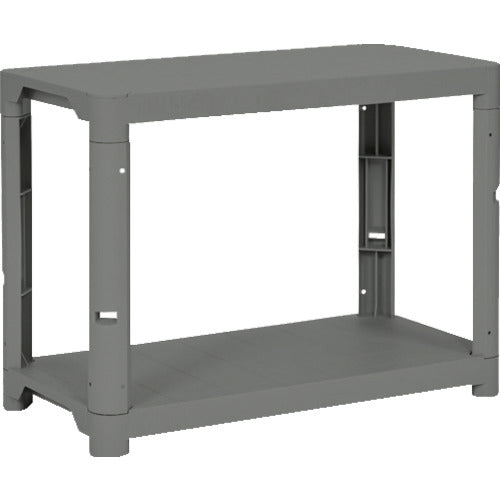 TRUSCO プラ棚 高さ658−2段タイプ コーナーキャップ4個付 アーセナルグレー TPT-2342C-DG 1 台