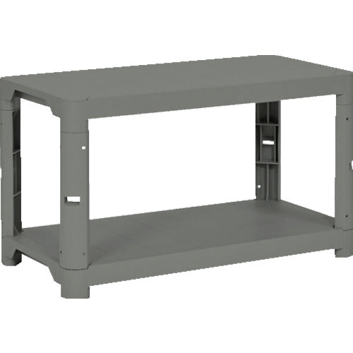 TRUSCO プラ棚 高さ515−2段タイプ コーナーキャップ4個付 アーセナルグレー TPT-1342C-DG 1 台