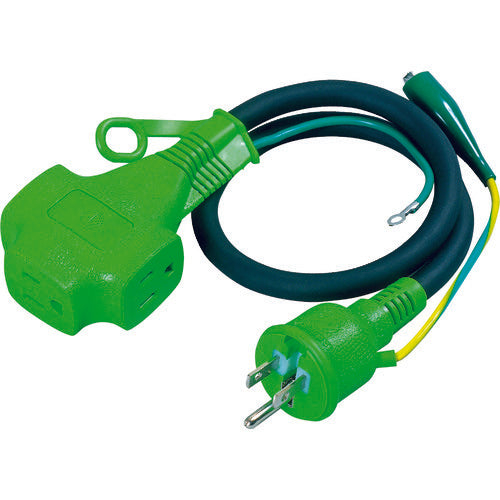 NICHIDO Triple Pokkin Extension Cord with Earth 0.5m PPT-0.5E 1 piece