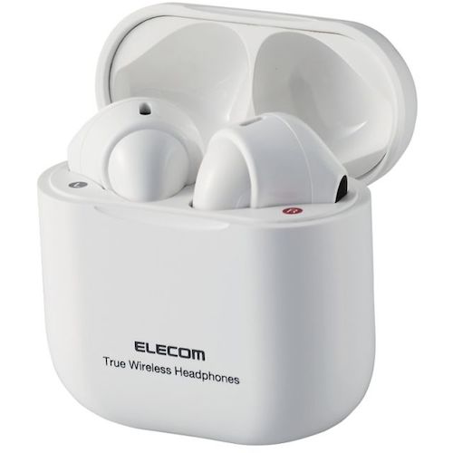 ELECOM Bluetooth Earphones, Fully Wireless, AAC Compatible, Semi-Open Type, White, LBT-TWS11WH, 1 pc
