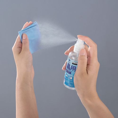 ELECOM 액정용 클리닝 리퀴드 100ml 클리닝 크로스 세트 CK-DP100SET 1상자