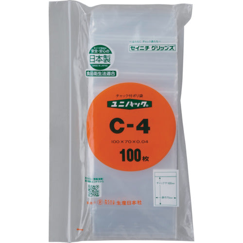 セイニチ 「ユニパック」 C−4 100×70×0.04 100枚入 C-4-100 1 袋