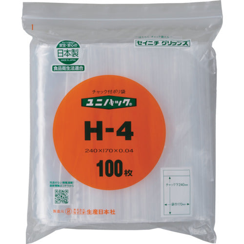 SEINICHI "UNIPACK" H-4 240 x 170 x 0.04 100 sheets H-4-100 1 bag