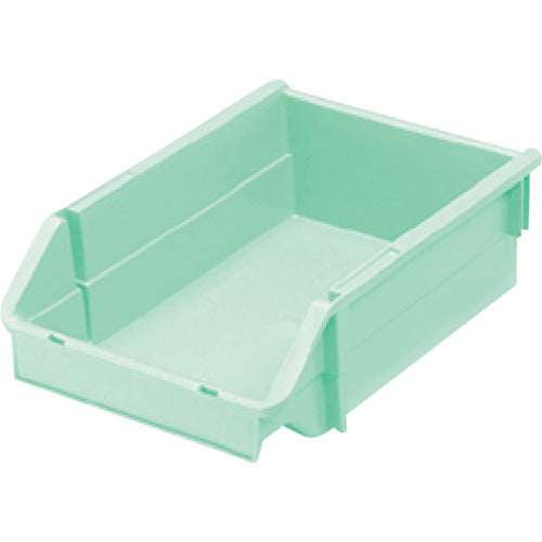 ヒシ T型コンテナ(ネスティングタイプ) パステルグリーン W192×D285×H90 PAT-3-PG 1 個