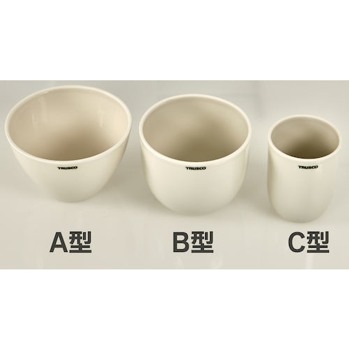 TRUSCO 磁製C型るつぼ 130ml 規格C5 CR130-C5 1 個