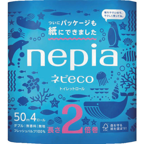 Nepia Toilet Paper Nepia ECO Toilet Roll 4R 2x Double 26928 1 CS