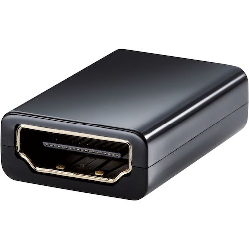 ELECOM HDMI 연장 어댑터 스트레이트 슬림 타입 블랙 AD-HDAASS01BK 1개