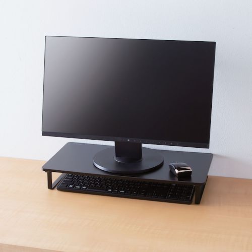 ELECOM Display Stand, Full Keyboard Storage, Black, PCA-DPSW528NBK, 1 unit