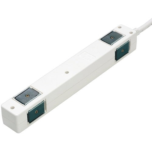 YAZAWA 3P magnetic strip, 6 outlets, 2m, white, Y02JKP602WH, 1 unit