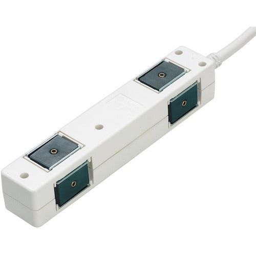 YAZAWA 3Pマグネットタップ4個口2m白 Y02JKP402WH 1 個