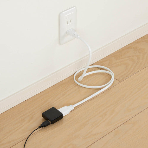 YAZAWA Extension Cord 1 Outlet 1m White HSL101WH 1 pc