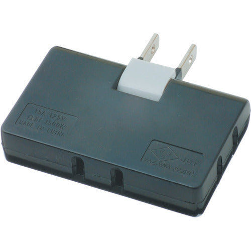 YAZAWA 耐トラ付コーナータップ3個口黒 Y02C300BK 1 個