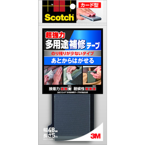 3M Scotch Super Strong Multi-Purpose Repair Tape, Card Type, Leaves Less Glue, DUCT-FNR5, 1 Roll