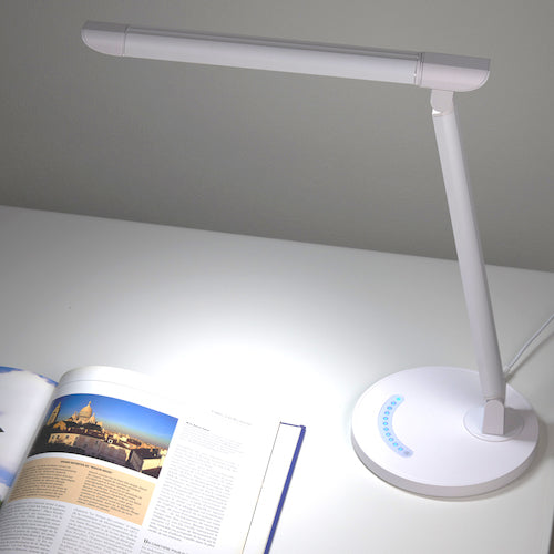 야자와 디밍 기능이있는 7W 백색 LED 스탠드 라이트 WH SDLE07N12WH 1 개