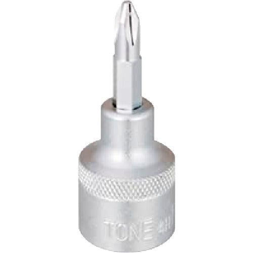 TONE ドライバービットソケット (+)No.4 差込角12.7mm 全長61mm 4H-P4 1 個