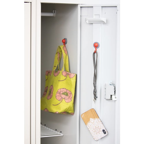 マグエバー シリコンマグネット jフック レッド 強力マグネットフック ネオジム磁石 1-0177HOOK-JR 1 個