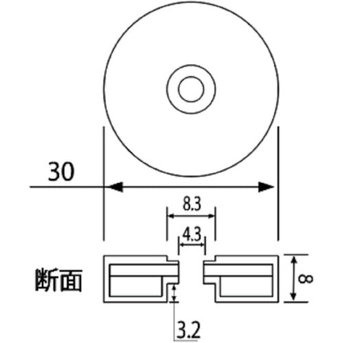 マグエバー サビないマグネット シリコン NCW−30R 黒 強力マグネット ネオジム磁石 M3 1130RNCW3116 1 個