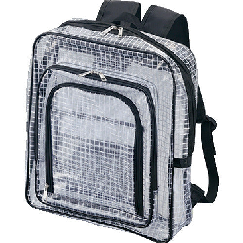 AS PVCクリアバッグ クリアリュック 3-1737-04 1 個