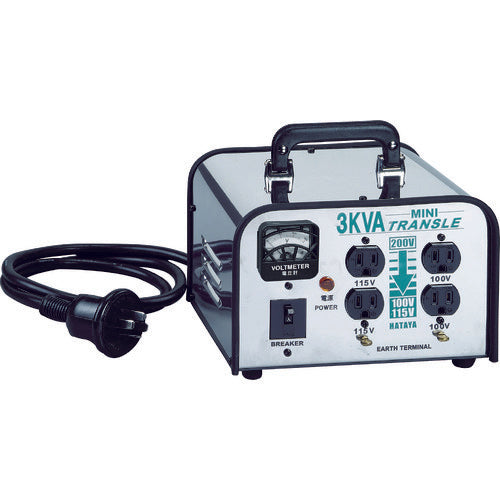 하타야 미니 트랜스 링 강압형 단상 200V→100・115V 3.0KVA LV-03CS 1대