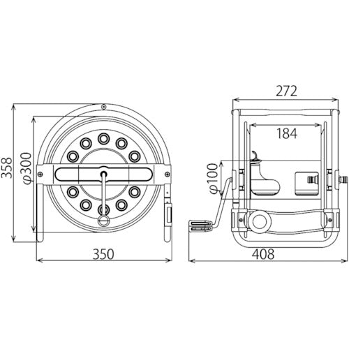 ハタヤ ステンノホースリール 20m巻用 リール本体のみ SSD-0 1 台