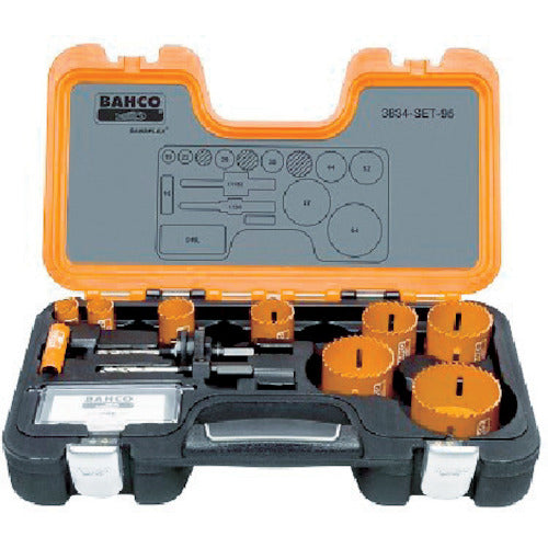 Bahco Replaceable Blade Bimetal Hole Saw Set 16, 19, 22, 29, 35, 44, 52, 57, 64mm 3834-SET-95 1 S