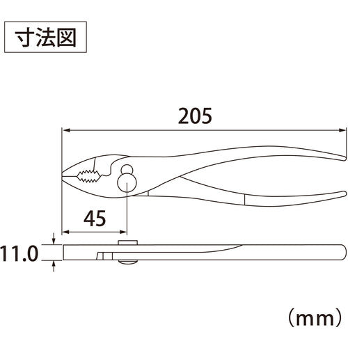 エビ トリグリッププライヤー 200mm TG200 1 丁