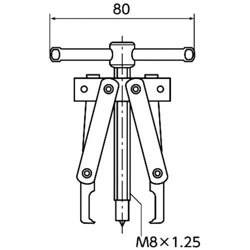 KTC Armature Bearing Puller Bolt Length 100mm Width 80mm ABU-1935 1 unit