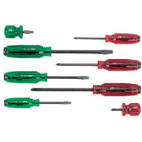 KTC Plastic Handle Driver Set, Penetrating Type (Set of 8) with Magnet on Tip PMD18 1 S