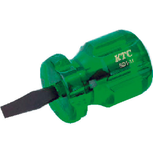 KTC Plastic Handle Stubby Driver, Flathead 6mm, Shaft Length 26mm, Total Length 72mm, SD1-M, 1 Piece