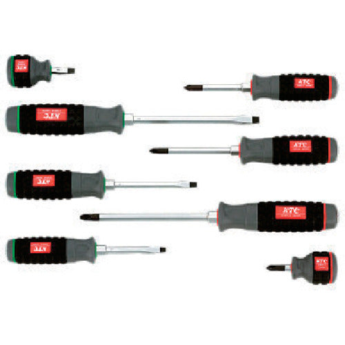 KTC グリップドライバーセット 樹脂柄ドライバセット貫通タイプ(8本組) 刃先マグネット入り 非貫通 TPMD18 1 S