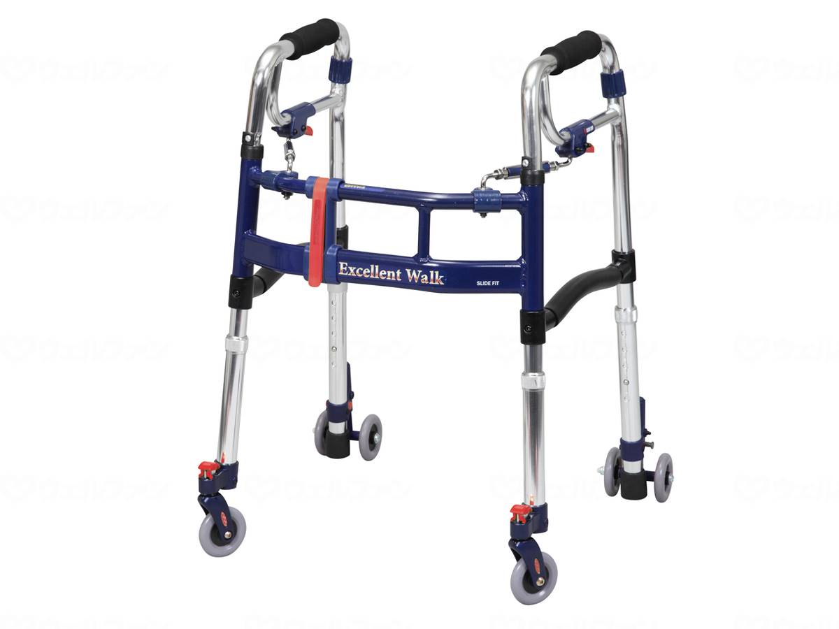 ユーバ産業ニュースライドフィットEX 3インチキャスター(後ダブル)タイプ シルバー ミニ