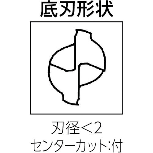 ユニオンツール 超硬エンドミル スクエア φ1.2×刃長1.8 C-CES2012-0180S 1 本