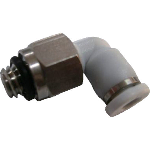 CONVUM Tube Fitting Male Elbow Compatible Tube Outer Diameter D: 6mm Connection Size: R1/8 WPL06-01C 1 pc