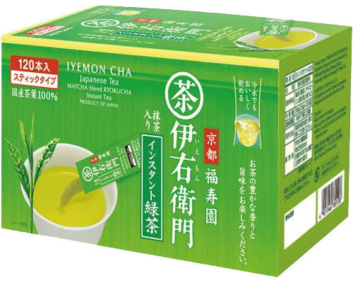 Iyemon Instant Green Tea Stick Type / 0.8g x 120 sticks 1 case (20 pieces)