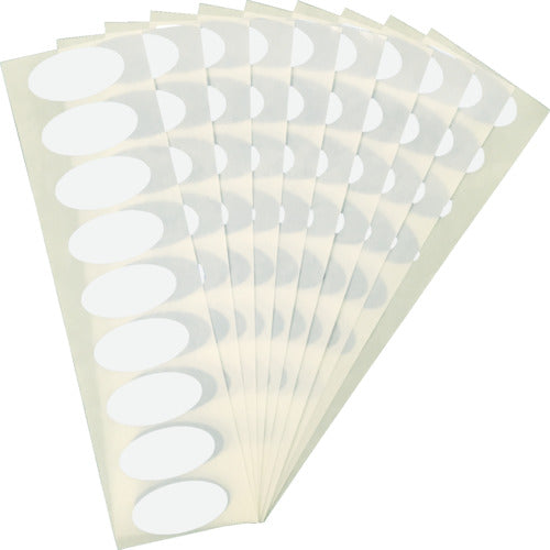 TRUSCO 보안 씰 전사 없음 타원 알파벳 90장 1조(흰색) TSS-RE-NW 1조