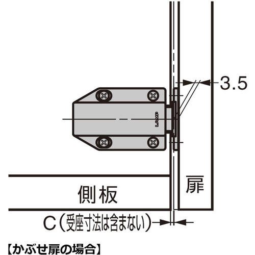 SUGATSUNE (140050337) ML-120W 대형 마그네 래치 ML-120W 1개